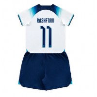 Englanti Marcus Rashford #11 Koti Peliasu Lasten MM-kisat 2022 Lyhythihainen (+ Lyhyet housut)